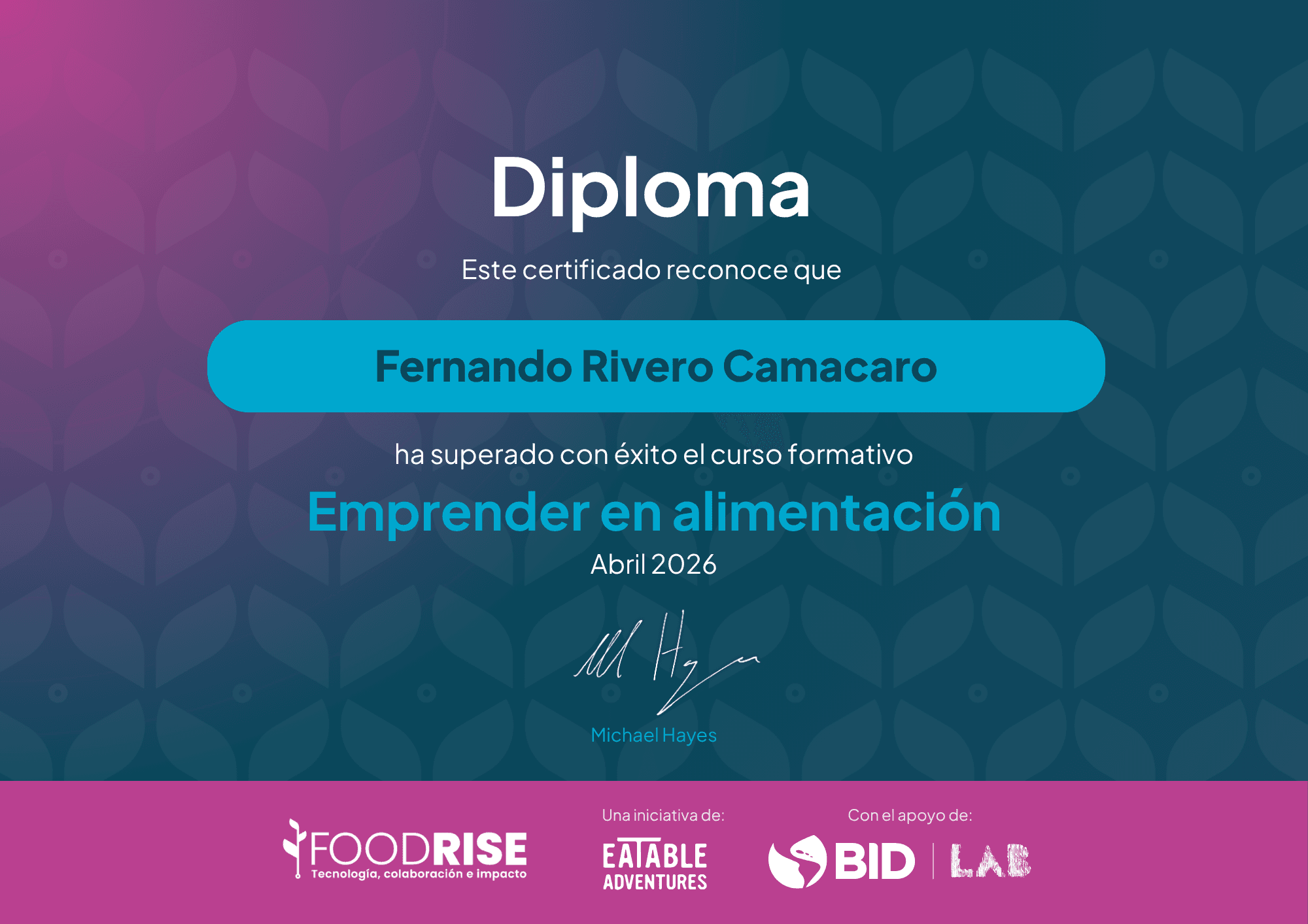 Certificado Oficial 3