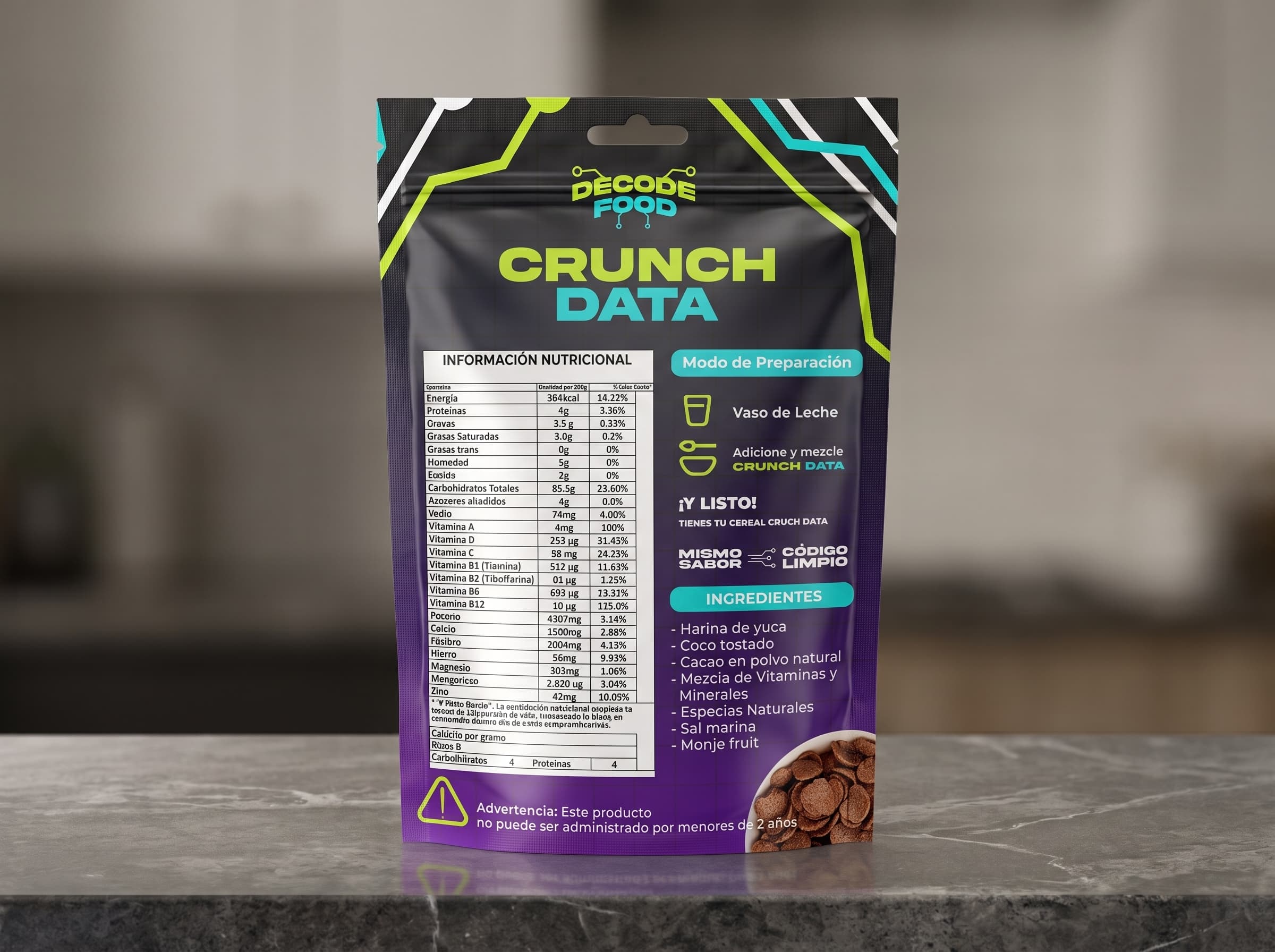 CRUNCH DATA Información Nutricional