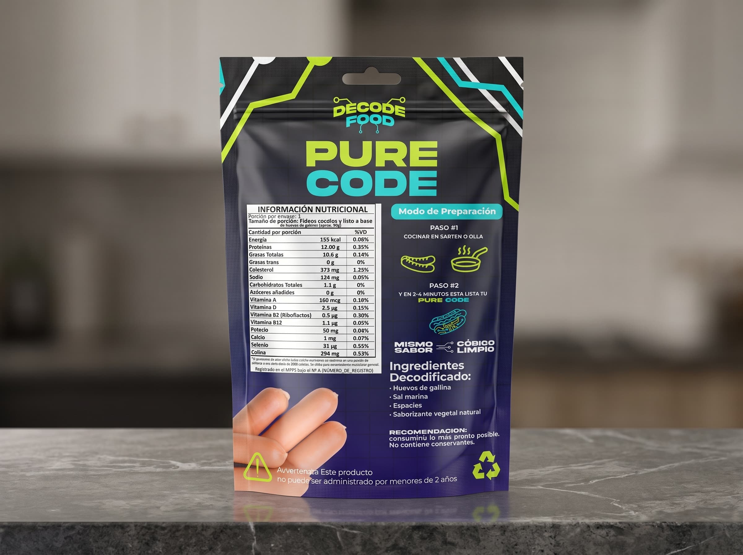 PURE CODE Información Nutricional